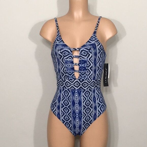 La Blanca blue swimsuit. Size 4. NWT - Picture 4 of 11